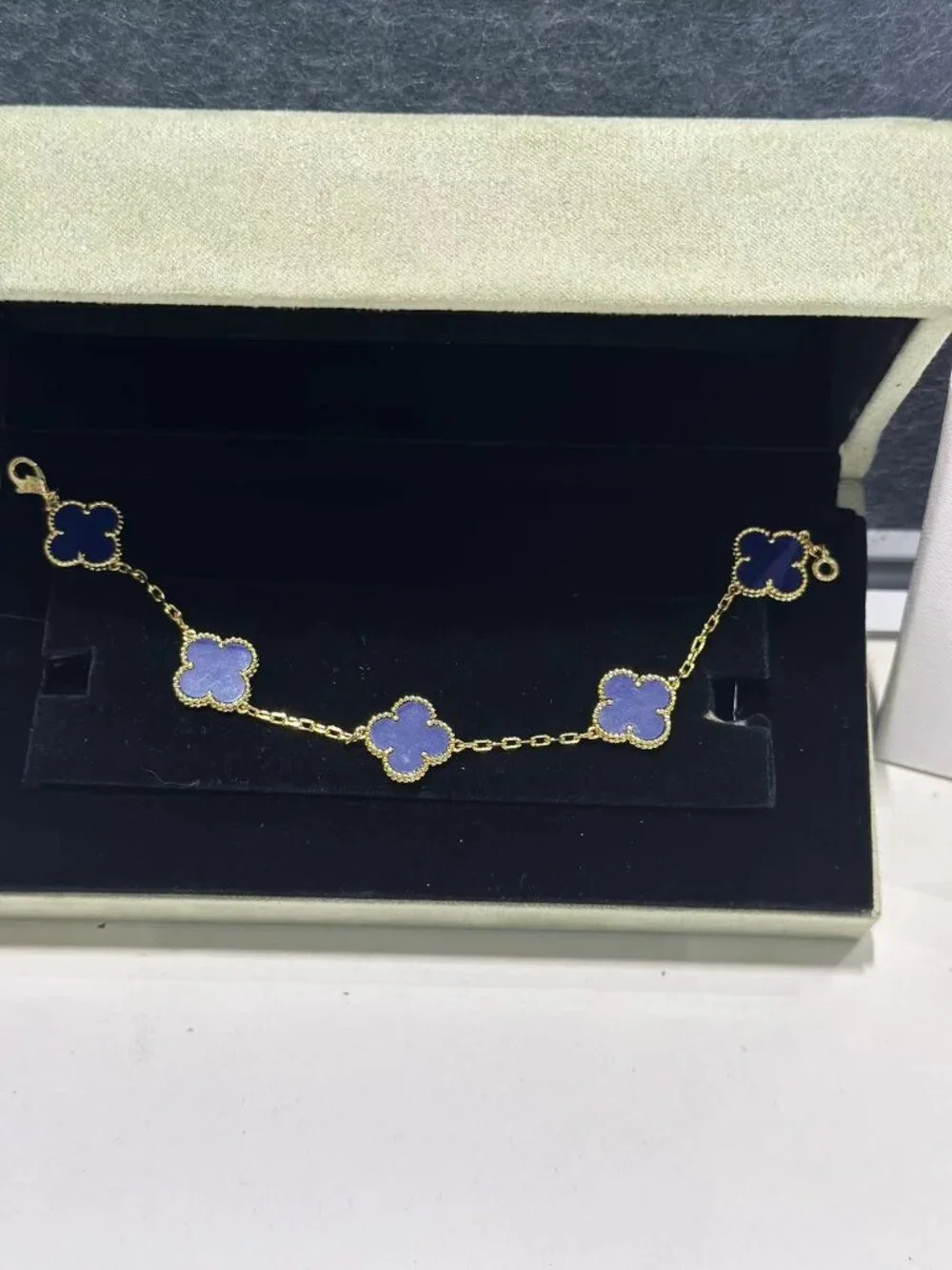Van Cleef & Arpels Gold Bracelet with Lapis Lazuli